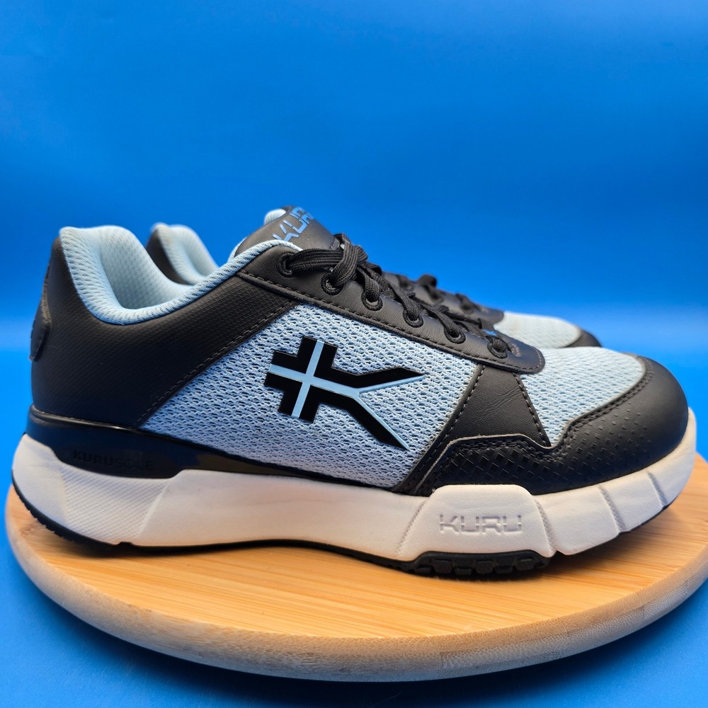 KURU‎ Quantum Women's 7.5 Black Blue Walking Shoes Orthopedic Plantar Fasciitis